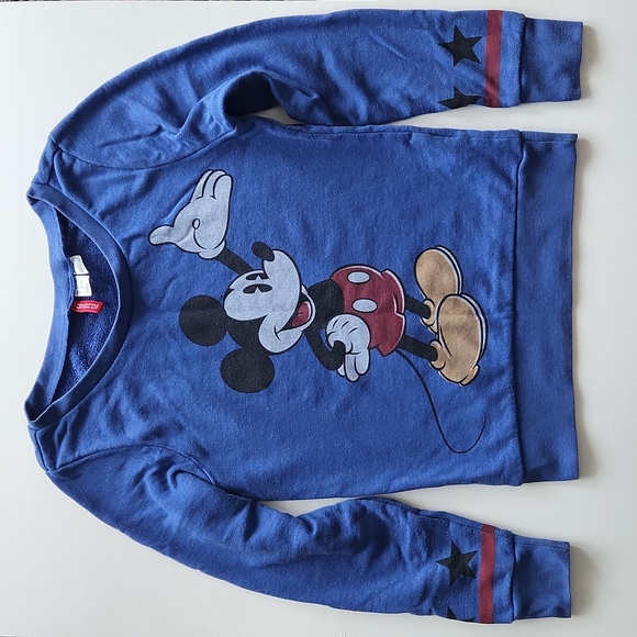 H&M Tops - H&M Divided Blue Mickey Mouse Sweatshirt